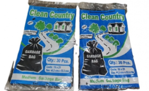 Clean Country - Black, Medium Size Garbag Bag (Pack of 30)